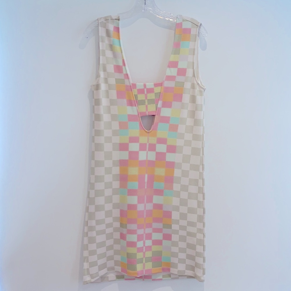 Mara Hoffman Pastel Pixel Cutout Dress